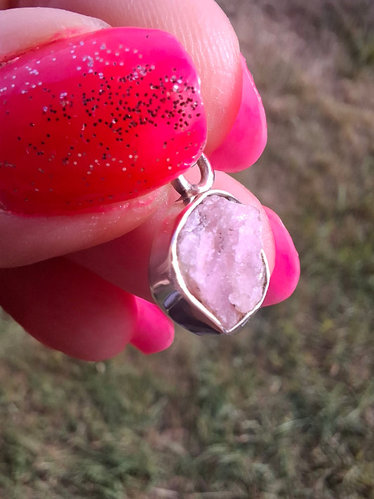 Pink Tourmaline Pendant, 925 Silver, Crystal (Ref: PT91)