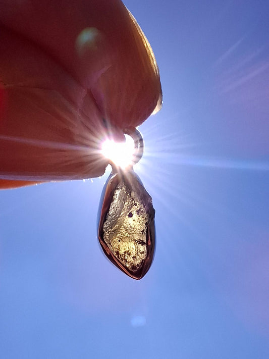 Moldavite Pendant, 925 Silver, Tektite (Ref:P41)