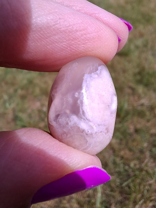 Flower Agate, Tumble Stone, Crystal (Red: T73)