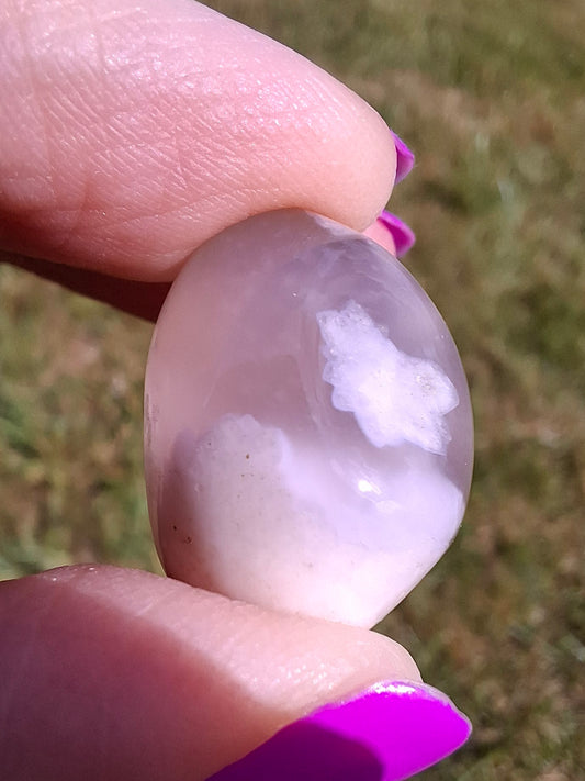Flower Agate, Tumble Stone, Crystal (Ref: T76)