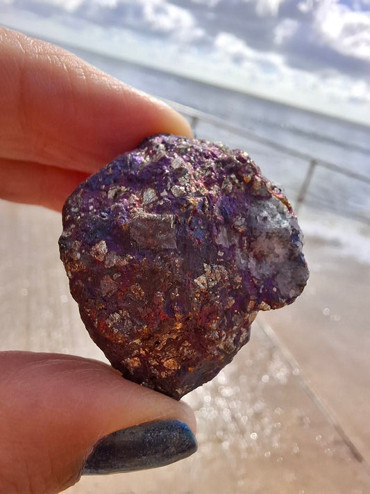 Natural Peacock Ore / Chalcopyrite, Crystal (Ref: NPO3)