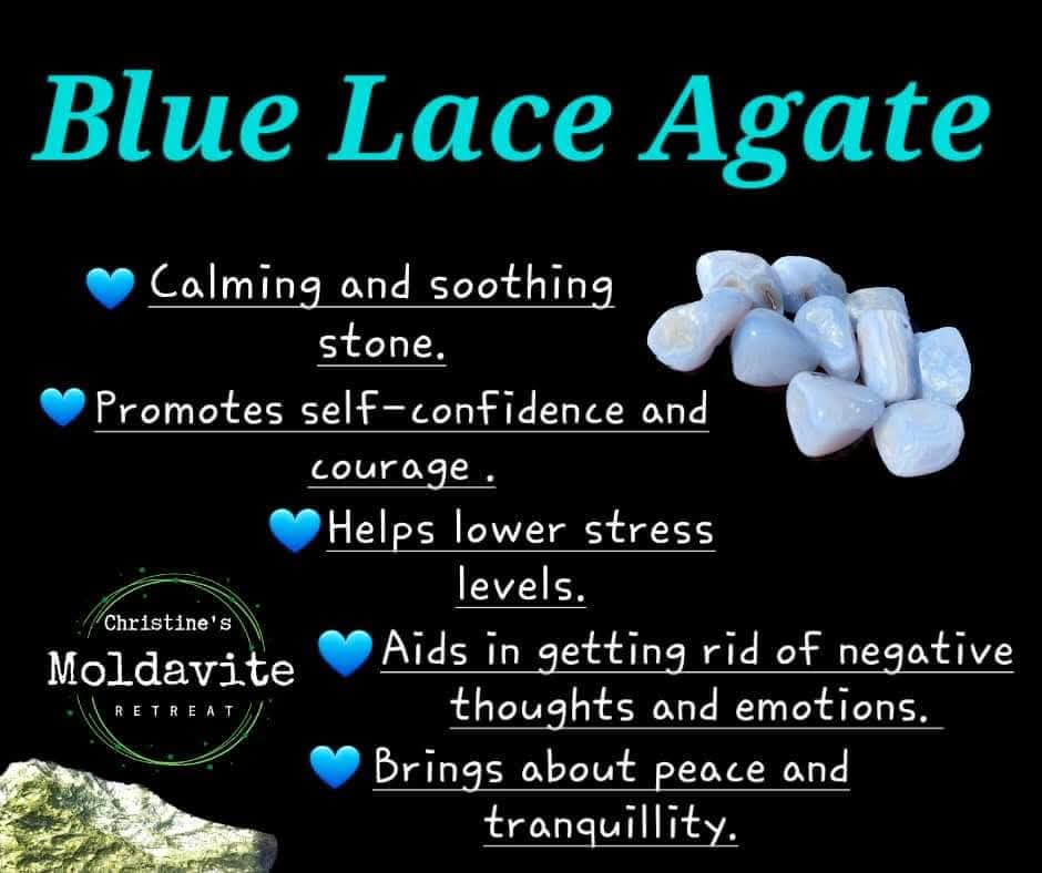 Blue Lace Agate, Tumble Stone, Crystal (Ref: T141)