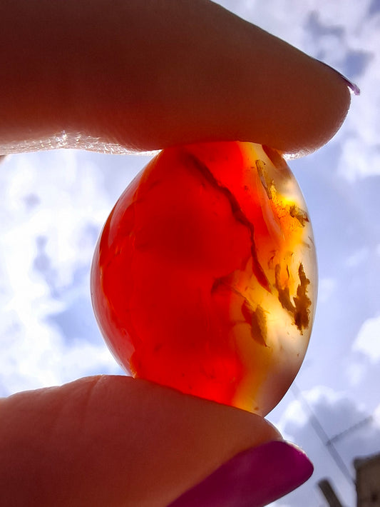 Carnelian, Tumble Stone, Crystal (Ref: T61)