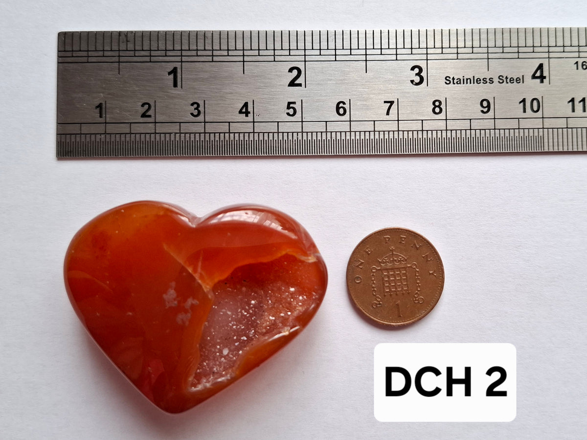 Druzy Carnelian Heart, Crystal (Ref:DCH2)