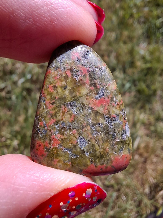 Unakite, Tumble Stone, Crystal (Ref: T180)