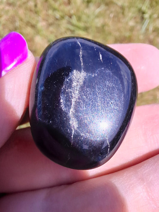 Blue Tigers Eye, Tumble Stone, Crystal (Ref: T22)