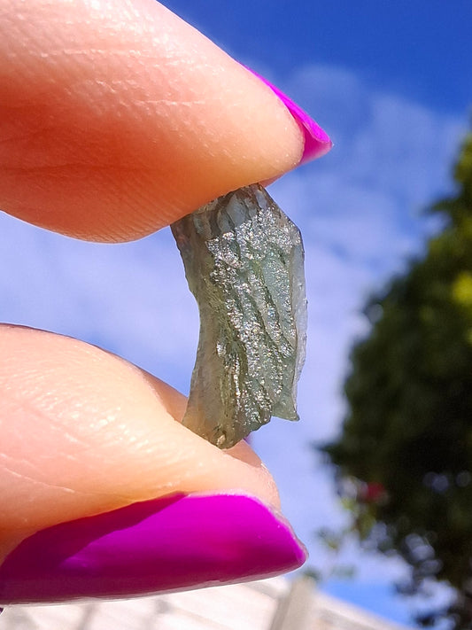 Moldavite Piece, 0.49g, Tektite (Ref: 1452)