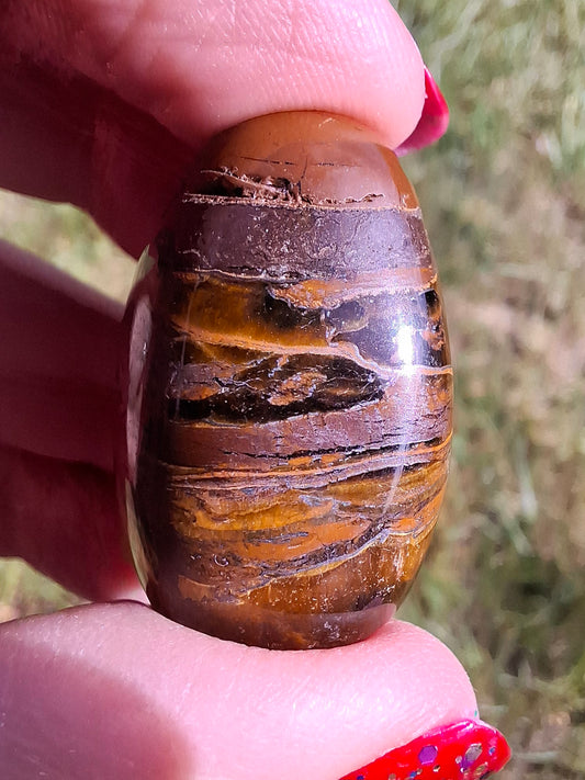Tigers Eye, Tumble Stone, Crystal (Ref: T133)