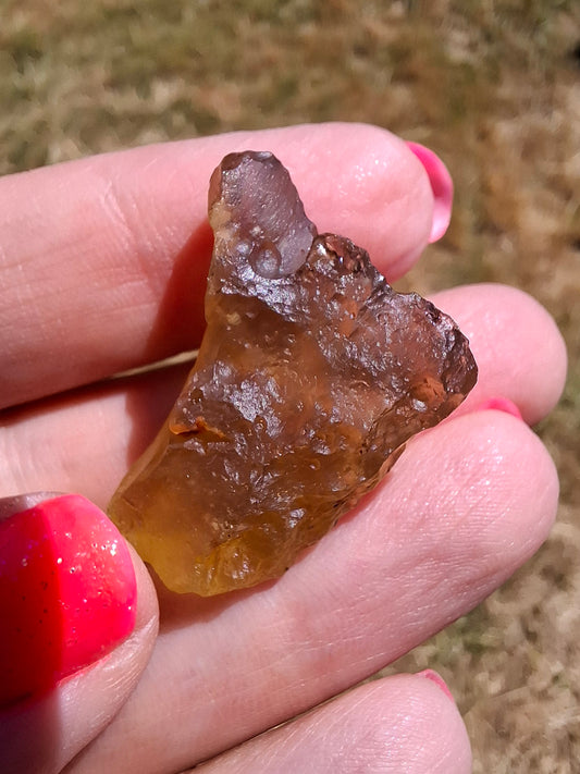 Libyan Desert Glass (darker) Piece, 7.36g, Tektite (Ref: L1357)