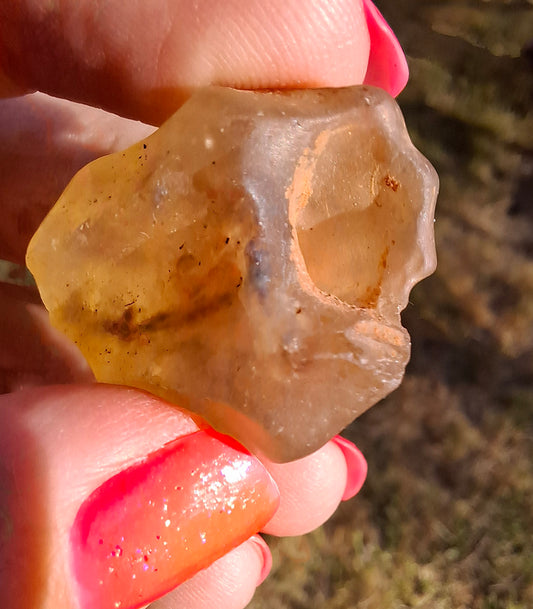 Libyan Desert Glass (darker) Piece, 10.32g, Tektite (Ref: L1376)