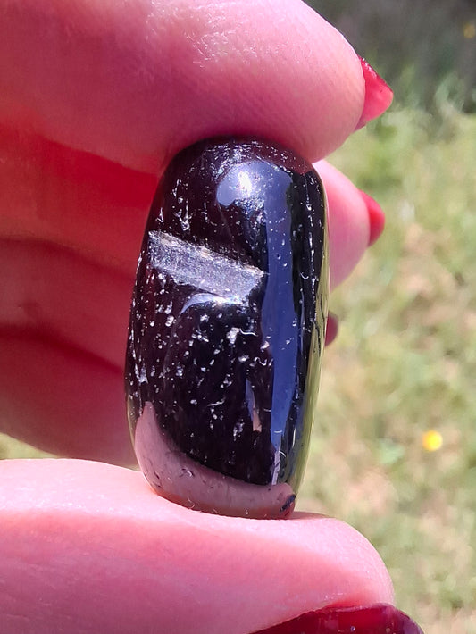 Black Tourmaline, Tumble Stone, Crystal (Ref: T215)