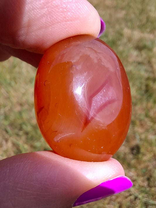 Carnelian, Tumble Stone, Crystal (Ref: T65)