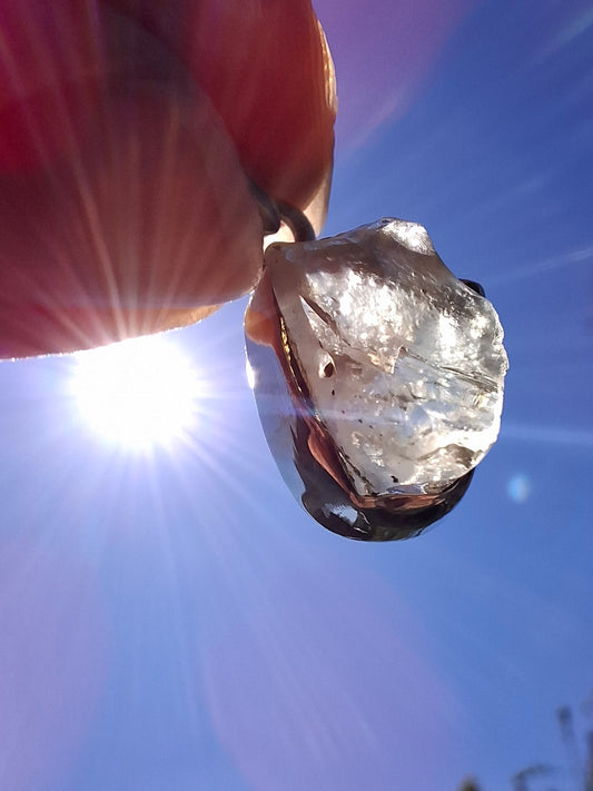 Libyan Desert Glass Pendant, 925 Silver, Tektite (Ref: LP107)