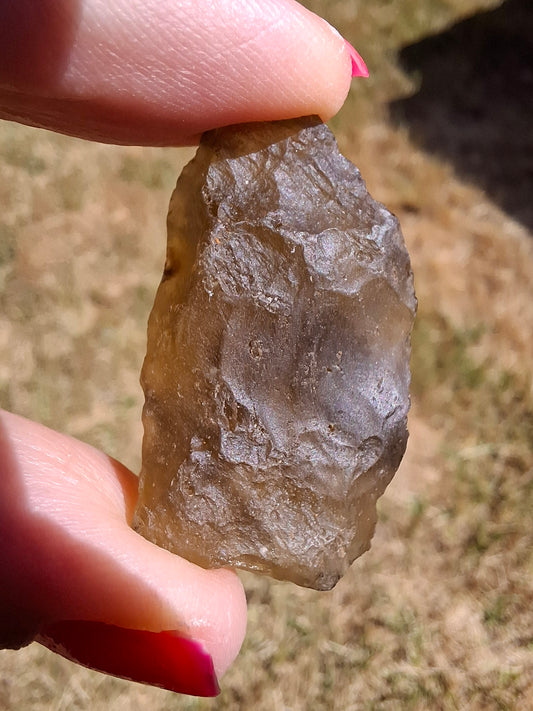 Libyan Desert Glass (darker) Piece, 11.69g, Tektite (Ref: L1366)