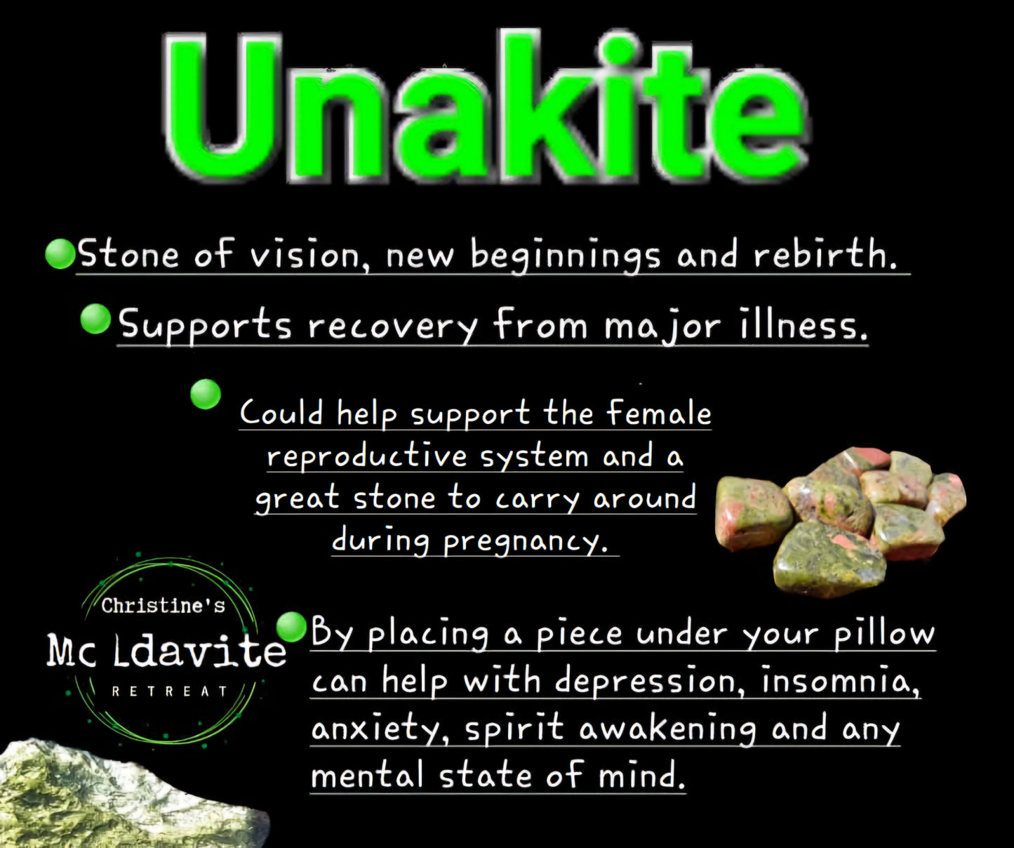 Unakite, Tumble Stone, Crystal (Ref: T181)