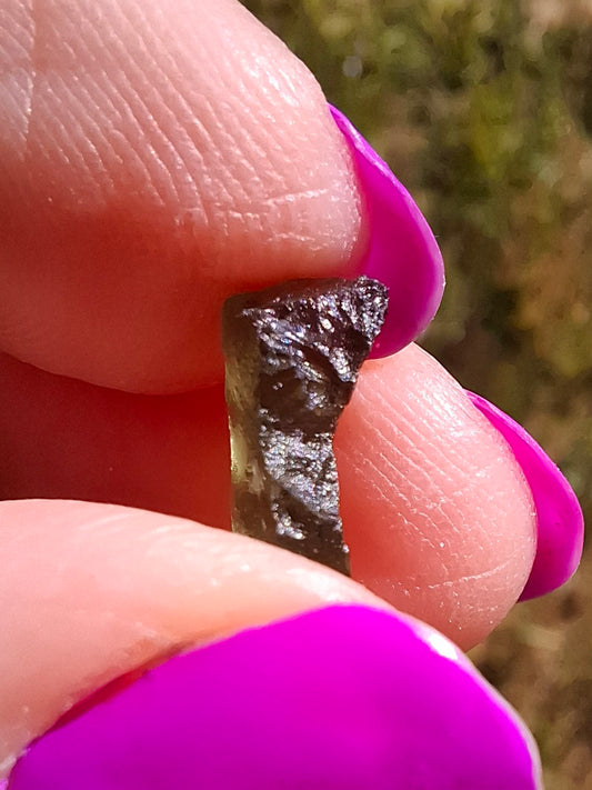 Moldavite small Piece, 0.39g, Tektite (Ref: 1431)