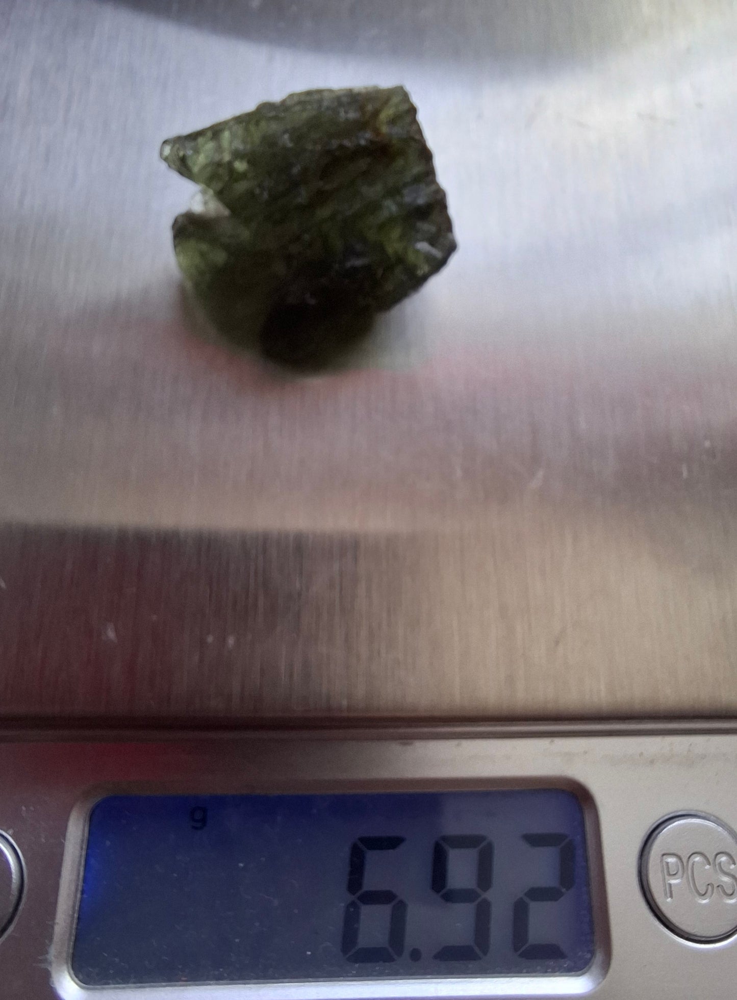 Moldavite Piece, NESMEN, 6.92g, Tektite (Ref: 1375)