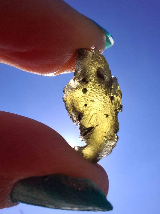 Moldavite Piece, 1.67g, Tektite (Ref: 1423)