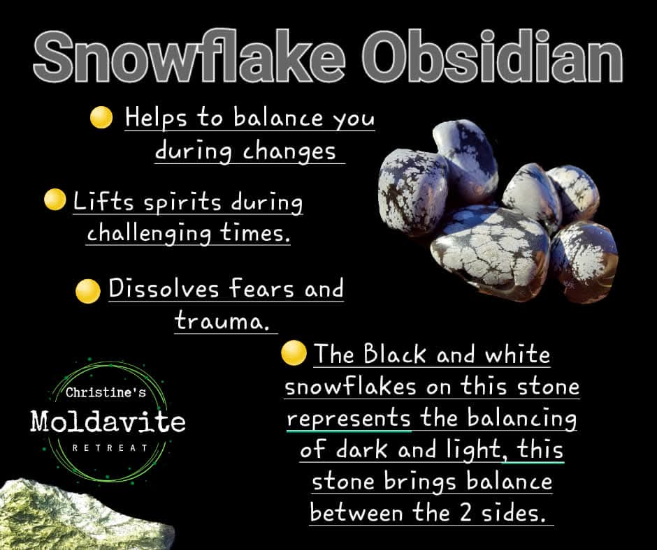 Snowflake Obsidian, Tumble Stone, Crystal (Ref: T97)