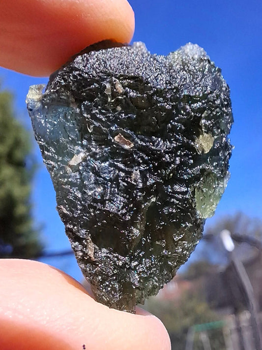 Moldavite Piece, JAKULE, 10.05g, Tektite (Ref: 1174)