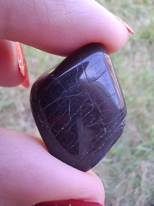 Black Tourmaline, Tumble Stone, Crystal (Ref: T224)