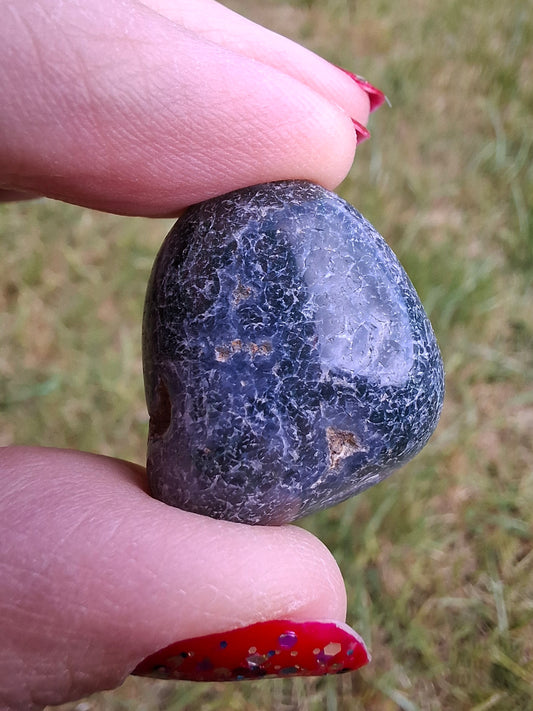 Green Moss Agate, Tumble Stone, Crystal (Ref: T165)