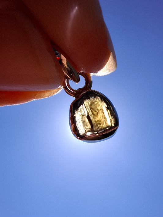 Moldavite Pendant, 925 Silver, Tektite (Ref: P50)