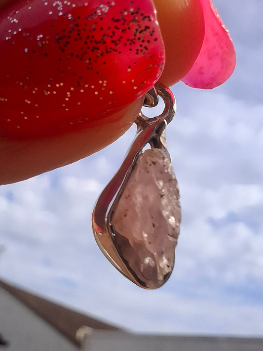 Pink Tourmaline Pendant, 925 Silver, Crystal (Ref: PT80)