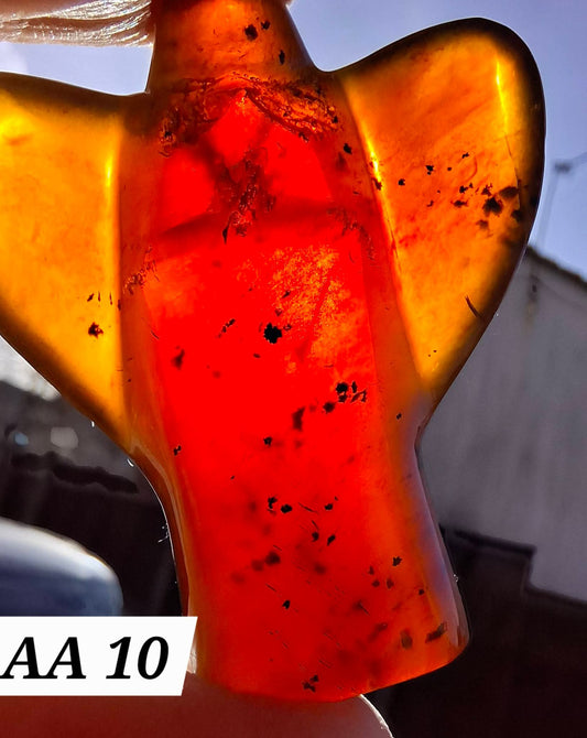 Red Amber Angel, 13.66g, Carving, Fossil (Ref: AA10)