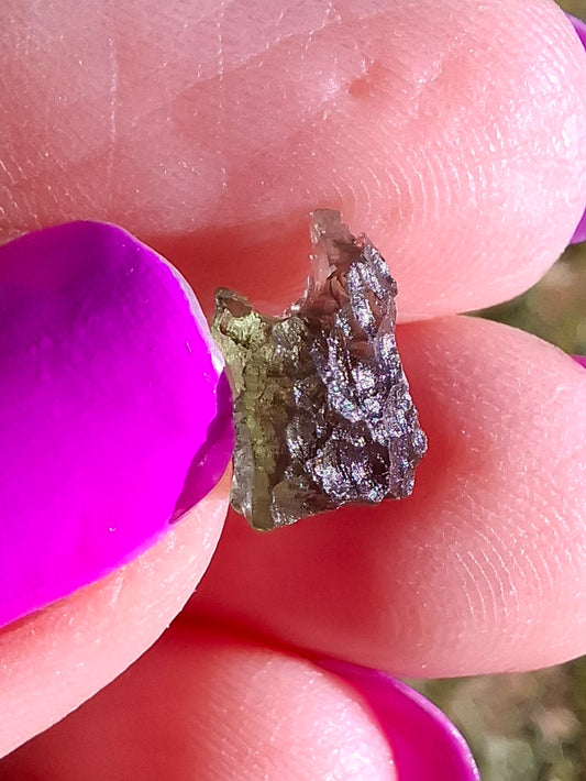 Moldavite small Piece, 0.40g, Tektite (Ref: 1458)