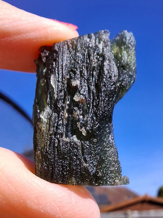 Moldavite Piece, JAKULE, 12.00g, Tektite (Ref: 1175)