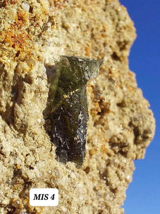 Moldavite In-Situ (in matrix), Besednice, Est- 2g, Tektite (Ref: MIS4)