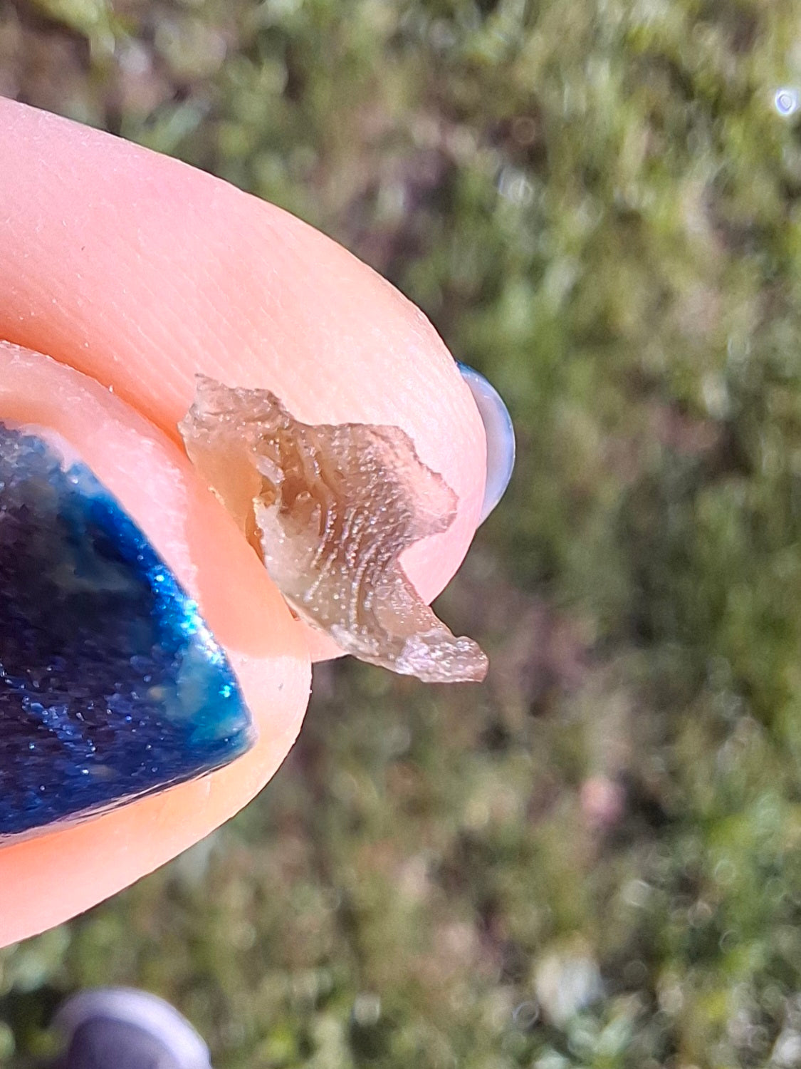 Moldavite small Piece, 0.22g, Tektite (Ref: 1522)