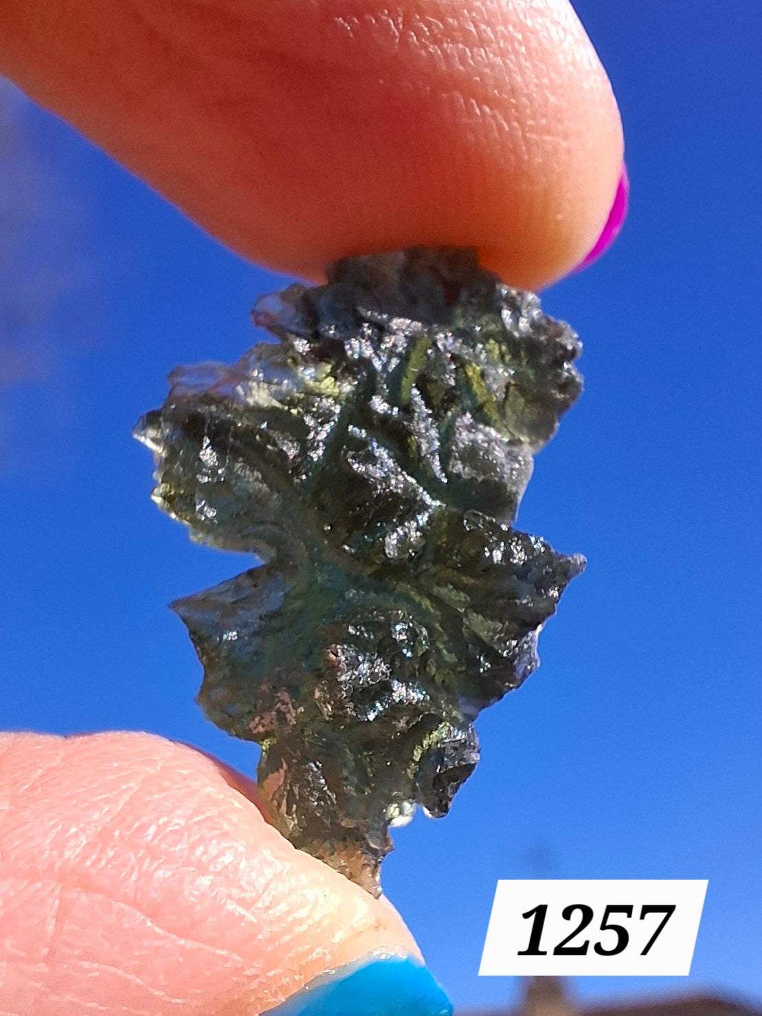 Moldavite Piece, JEZKOVNA BESEDNICE, 1.89g, Tektite (Ref: 1257)
