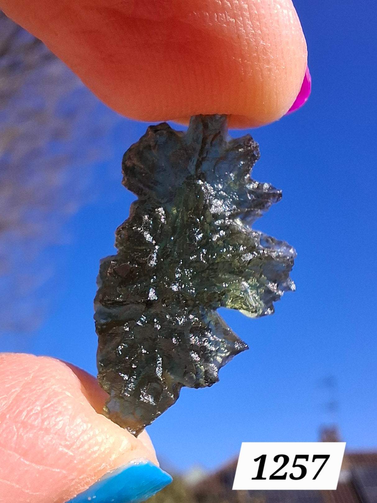 Moldavite Piece, JEZKOVNA BESEDNICE, 1.89g, Tektite (Ref: 1257)