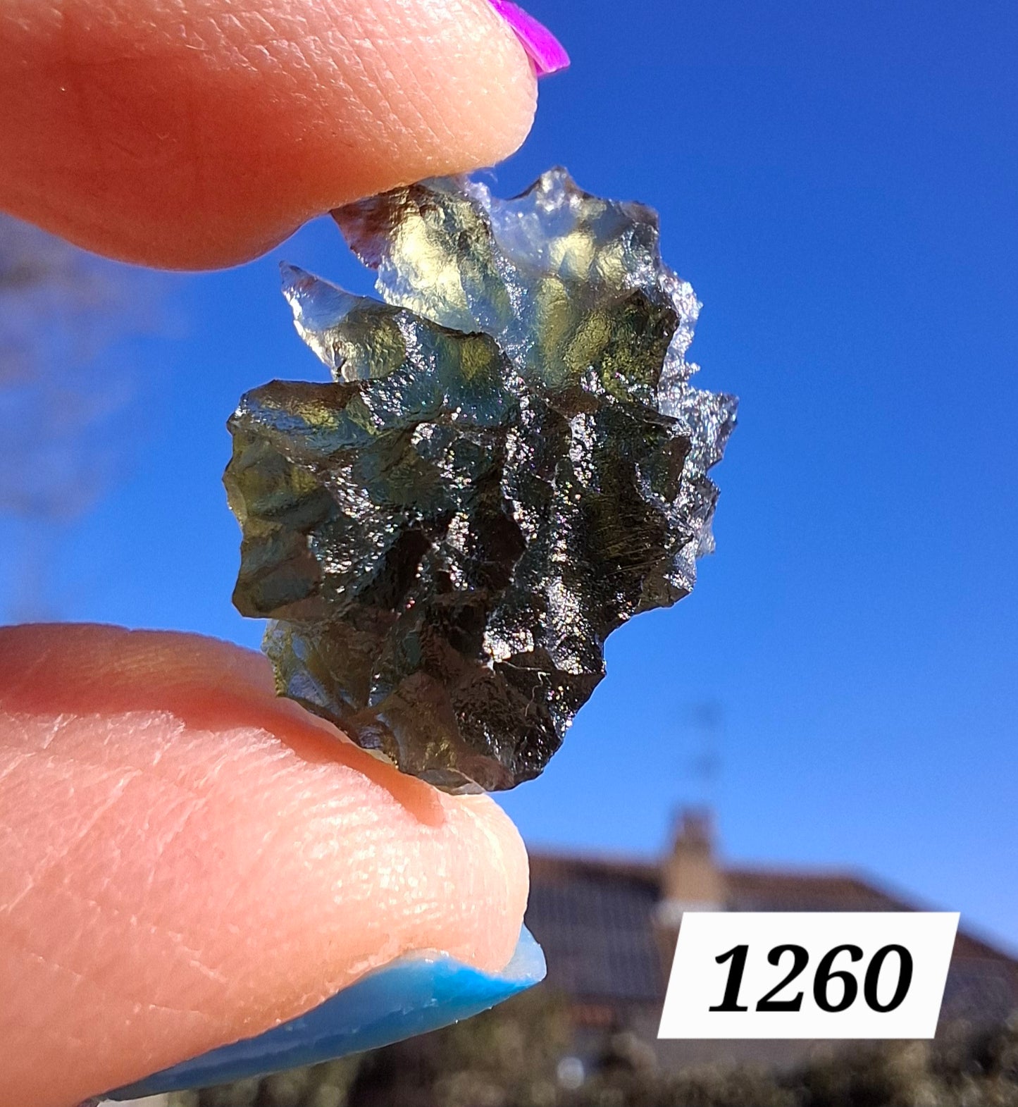 Moldavite Piece, JEZKOVNA BESEDNICE, 1.95g, Tektite (Ref: 1260)