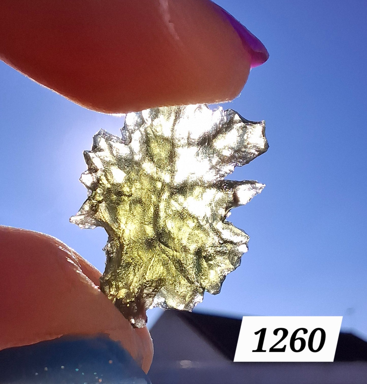 Moldavite Piece, JEZKOVNA BESEDNICE, 1.95g, Tektite (Ref: 1260)