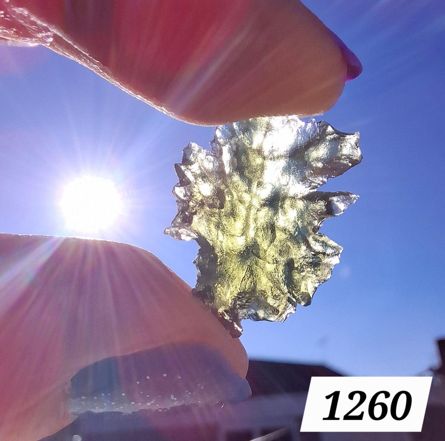 Moldavite Piece, JEZKOVNA BESEDNICE, 1.95g, Tektite (Ref: 1260)