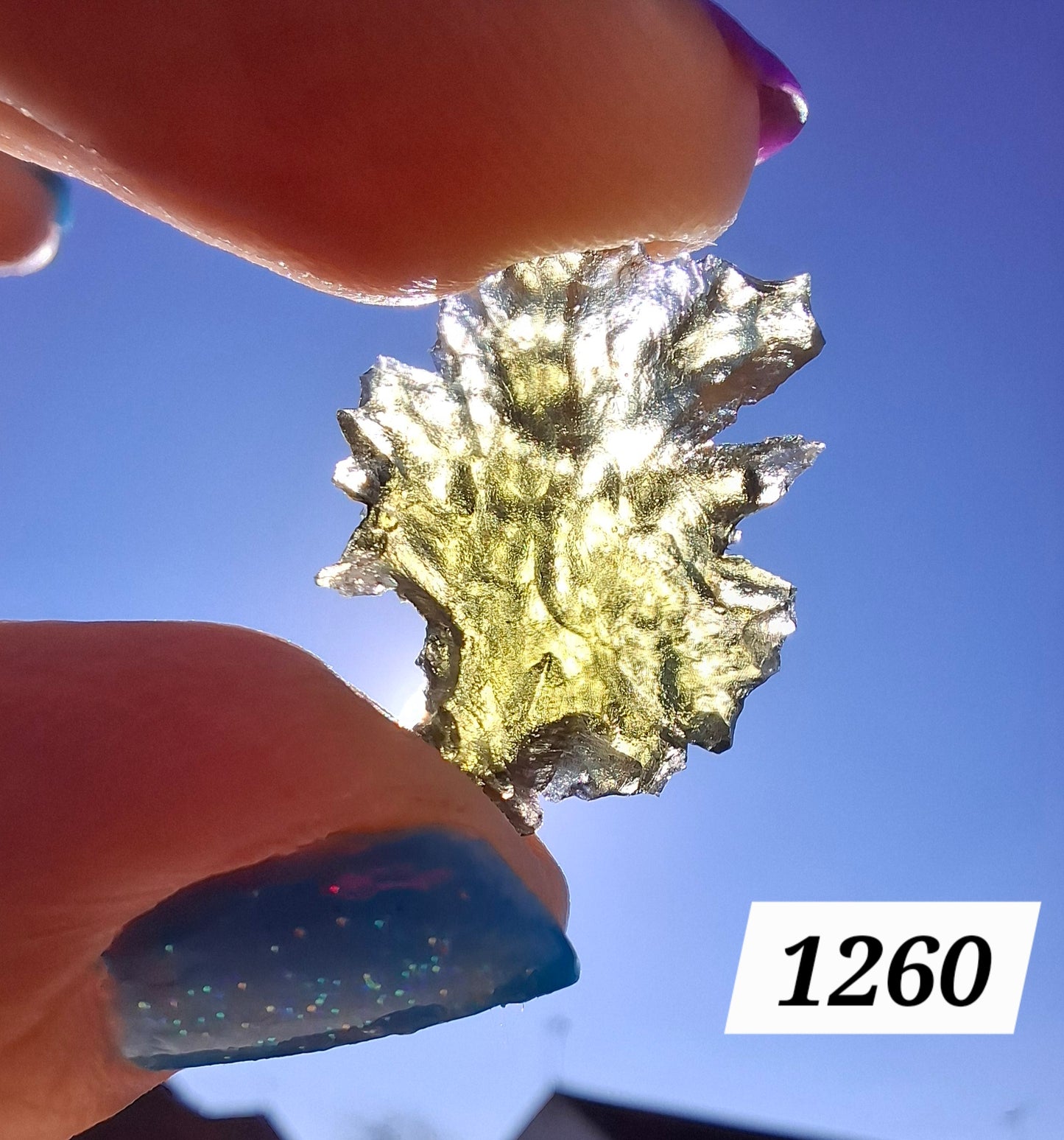 Moldavite Piece, JEZKOVNA BESEDNICE, 1.95g, Tektite (Ref: 1260)