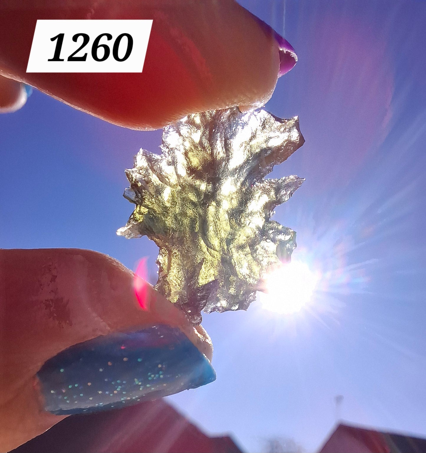 Moldavite Piece, JEZKOVNA BESEDNICE, 1.95g, Tektite (Ref: 1260)