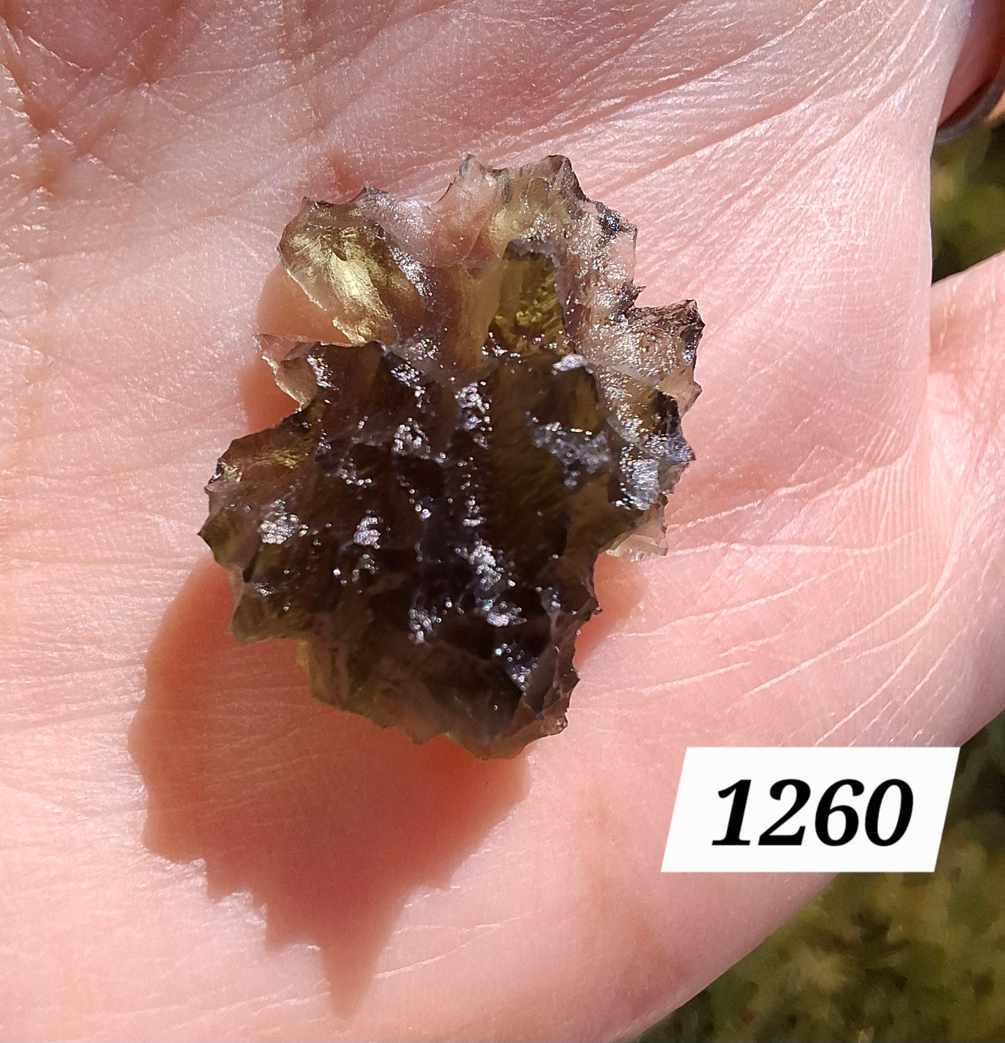 Moldavite Piece, JEZKOVNA BESEDNICE, 1.95g, Tektite (Ref: 1260)