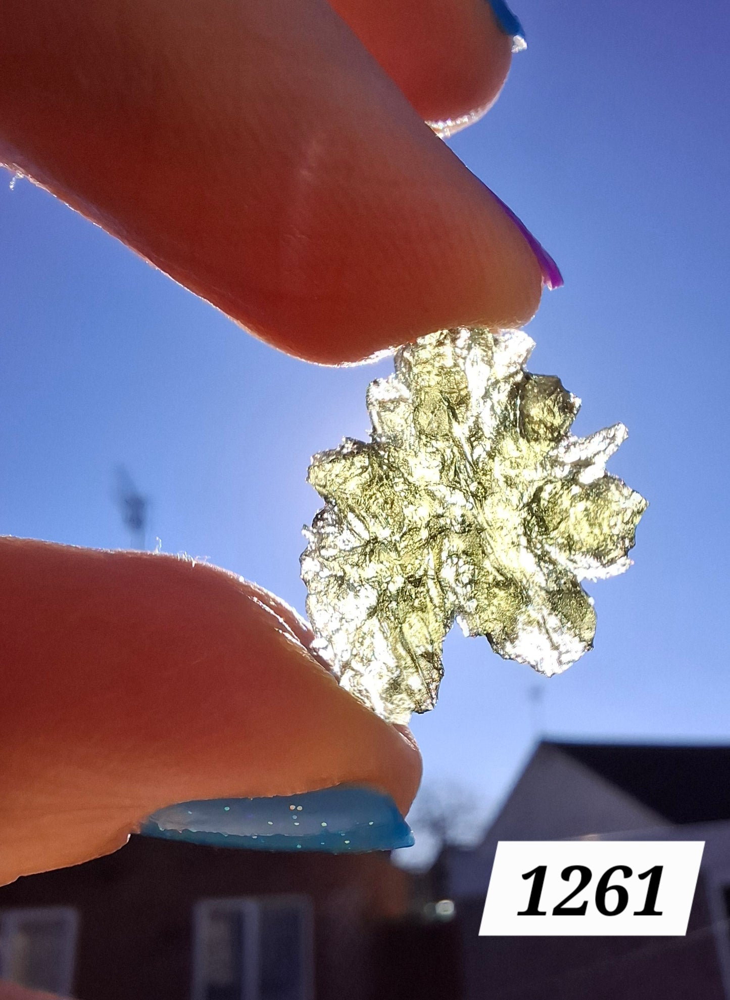 Moldavite Piece, JEZKOVNA BESEDNICE, 1.79g, Tektite (Ref: 1261)