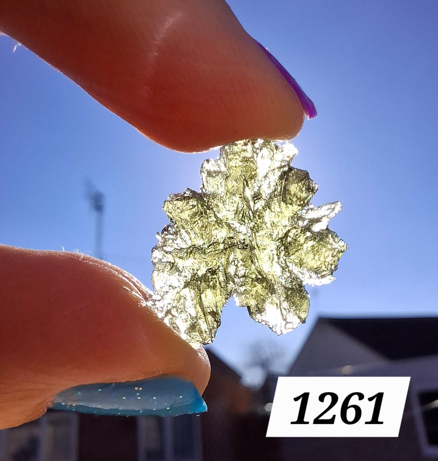Moldavite Piece, JEZKOVNA BESEDNICE, 1.79g, Tektite (Ref: 1261)