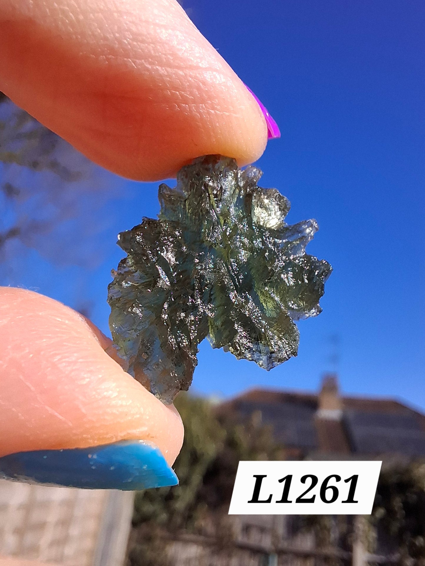 Moldavite Piece, JEZKOVNA BESEDNICE, 1.79g, Tektite (Ref: 1261)