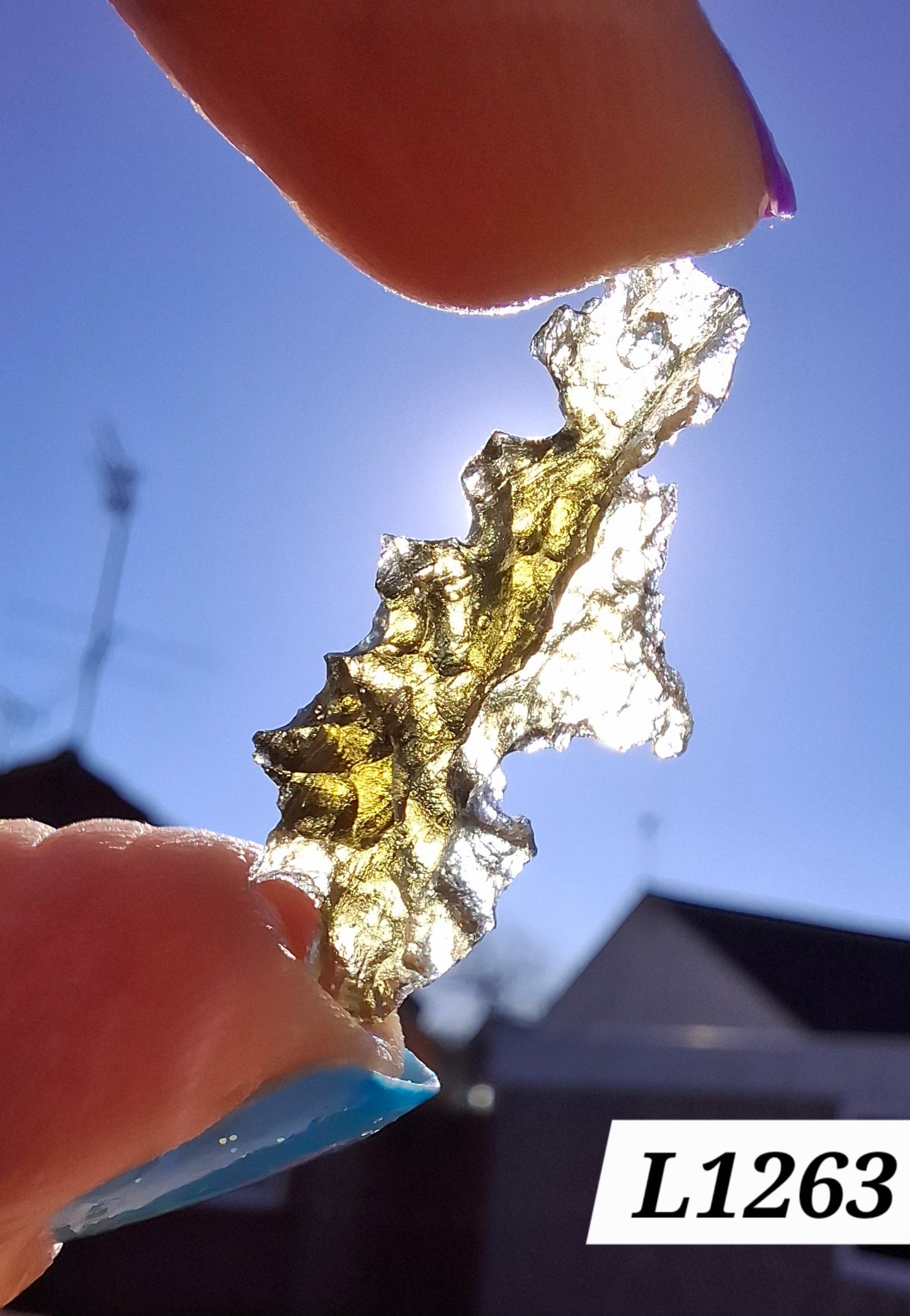 Moldavite Piece, JEZKOVNA BESEDNICE, 0.98g, Tektite (Ref: 1263)