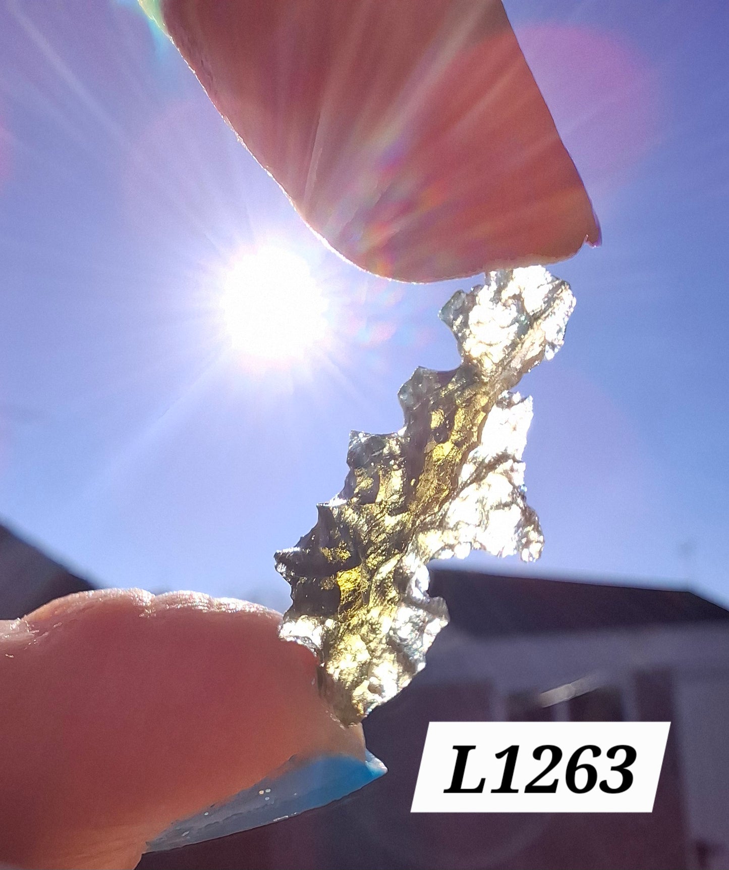 Moldavite Piece, JEZKOVNA BESEDNICE, 0.98g, Tektite (Ref: 1263)