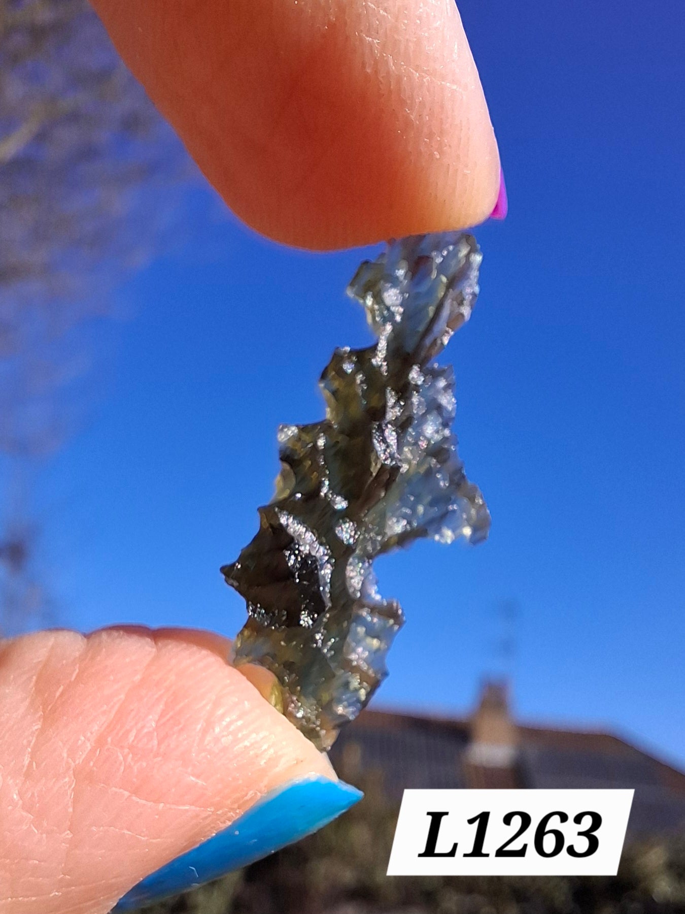 Moldavite Piece, JEZKOVNA BESEDNICE, 0.98g, Tektite (Ref: 1263)