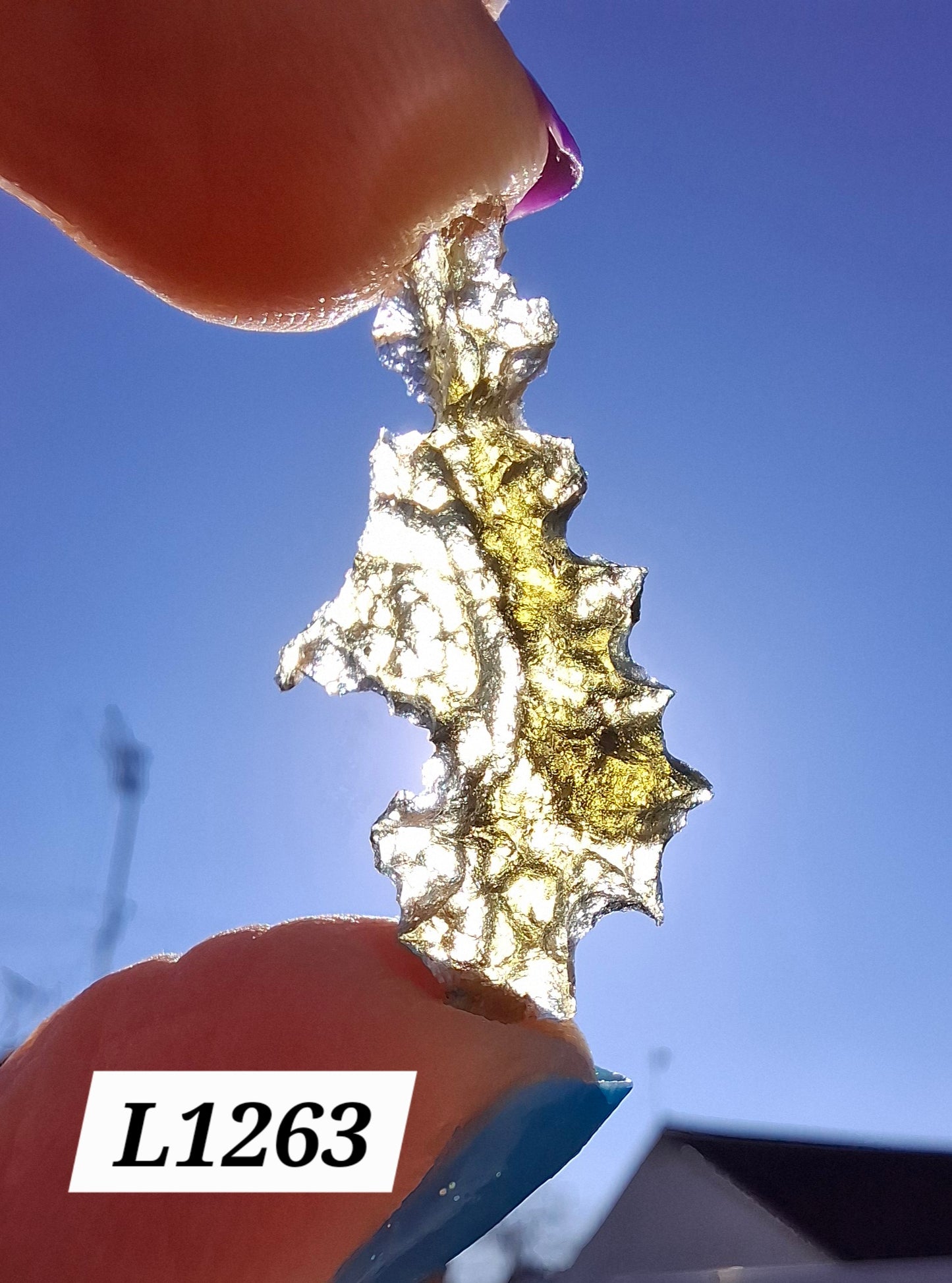 Moldavite Piece, JEZKOVNA BESEDNICE, 0.98g, Tektite (Ref: 1263)