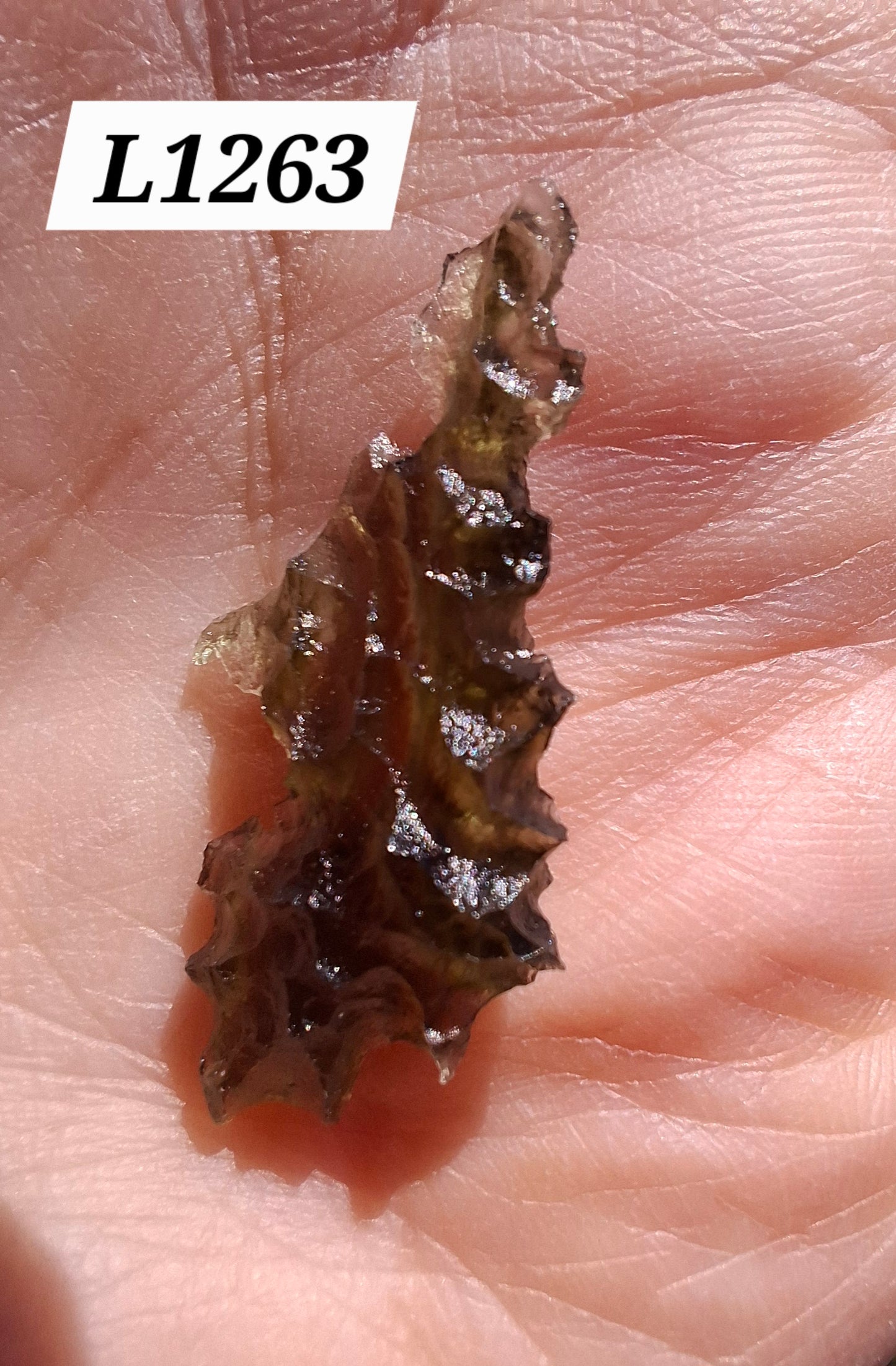 Moldavite Piece, JEZKOVNA BESEDNICE, 0.98g, Tektite (Ref: 1263)