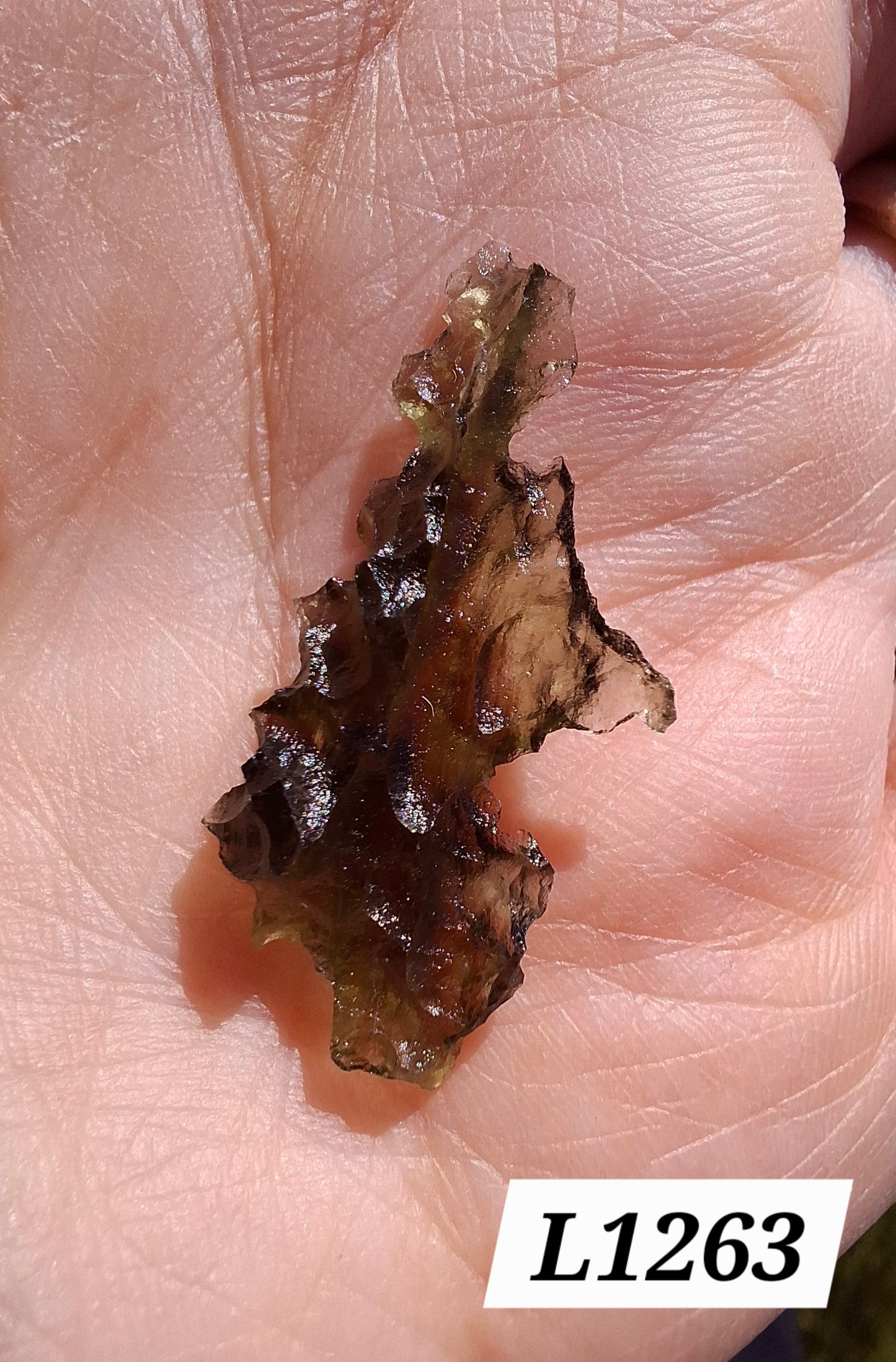 Moldavite Piece, JEZKOVNA BESEDNICE, 0.98g, Tektite (Ref: 1263)